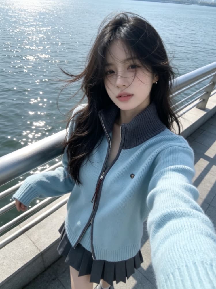 느긋한 바람 더블 지퍼 니트 오픈 가디건 맨위 여성 가을 겨울 2026 새로운 디자인 센스 외국 가스 다용도 스웨터 외출용 상세 이미지 3