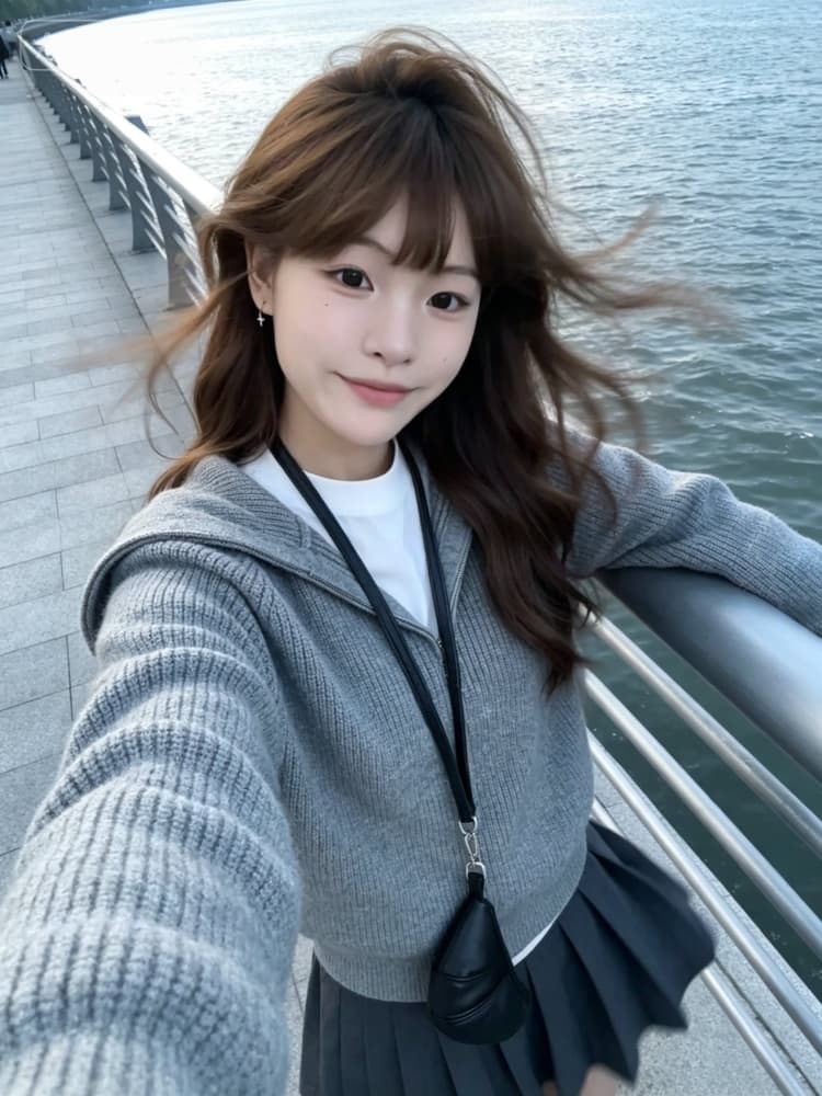 느긋한 바람 하프 지퍼 폴로 칼라 니트 스웨터 여성 2026 가을 겨울 새로운 미니멀리즘 루즈핏 슬림해 보이는 부드러운 찹쌀 스웨터 맨위 이미지 2