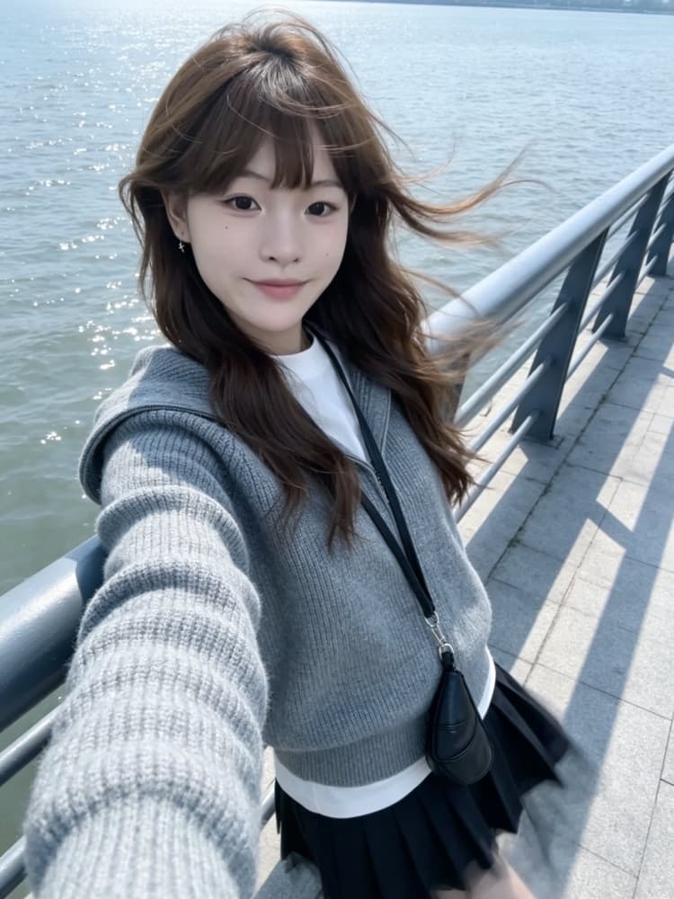 느긋한 바람 하프 지퍼 폴로 칼라 니트 스웨터 여성 2026 가을 겨울 새로운 미니멀리즘 루즈핏 슬림해 보이는 부드러운 찹쌀 스웨터 맨위 이미지 4