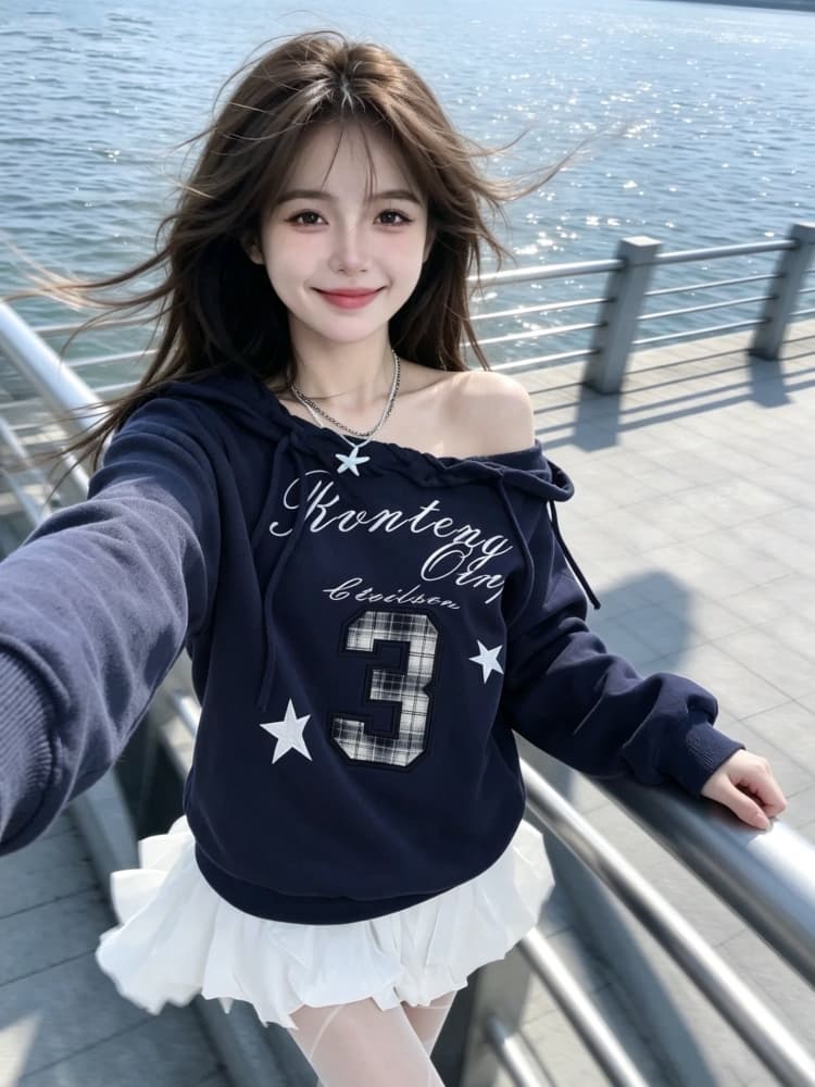 느긋한 바람 비스듬한 어깨 니트 스웨터 스웨터 여자 2026 가을 겨울 새로운 루즈핏 표지 고기 슬림해 보이는 고급 센스 맨위 외출용 상세 이미지 7