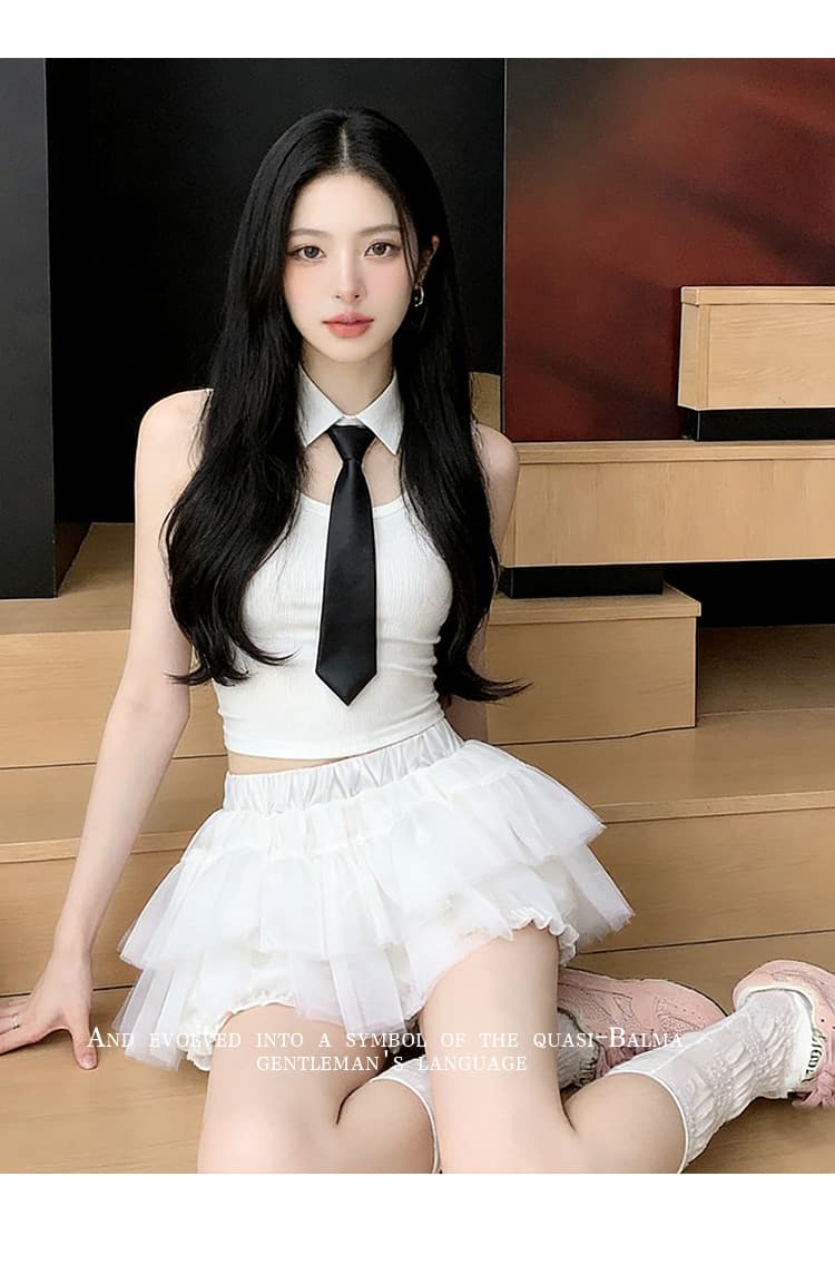 실사 발레 바지 지원 인사이드 가져 가라. 여름 노출 방지 수 있습니다. 외출용 망사 퍼프 스커트 케이크 미니 스커트 안전 바지 여성 상세 이미지 23