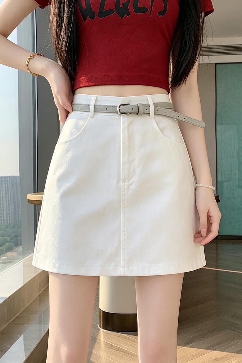 실사 한국 chic 주간 실크 워시 물 면 정장 미니 스커트 여성 외국 가스 타이트 스커트 한 마디 다용도 반신 치마 2026 이미지 6