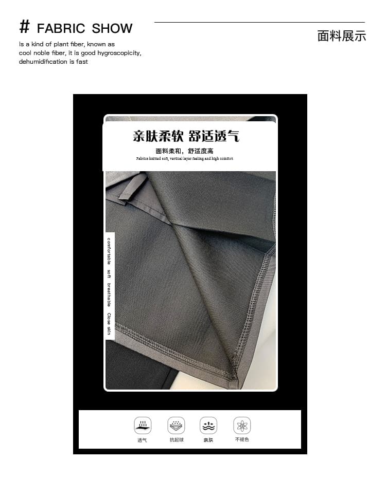 실사 하이웨이스트 플리츠 반신 스커트 경력 워크웨어 짧은 치마 일 치마 정장 치마 A라인 스커트 2026 봄 가을 상세 이미지 4