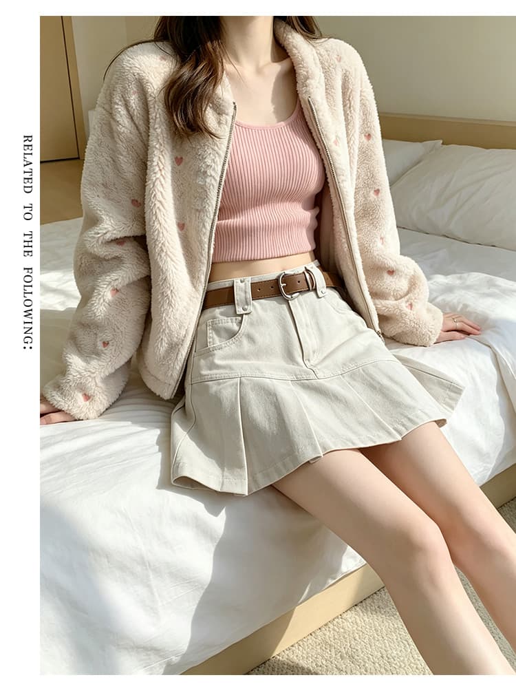 실사 가을 달콤한 차가운 핫걸 학원 플리츠 스커트 여성 작은 키 연령 감소 다용도 한 마디 캐주얼 반신 미니 스커트 상세 이미지 9