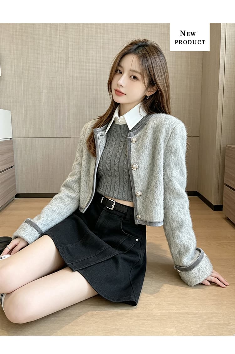 실사 2026 새로운 아름다움 라드. 레트로 캐주얼 반신 스커트 한국 스타일 슬림해 보이는 작은 키 타이트 스커트 한 마디 짧은 치마 상세 이미지 11