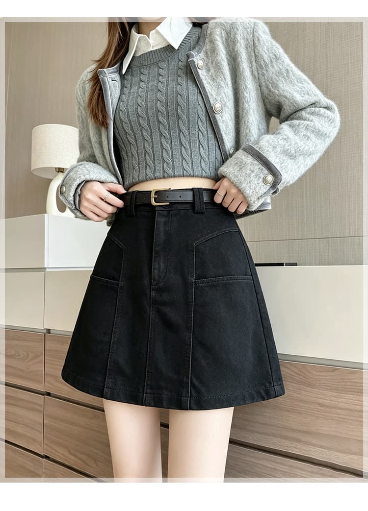 디자인 센스 달콤한 차가운 핫걸 학원 타이트 스커트 여성 작은 키 연령 감소 다용도 한 마디 캐주얼 반신 워크웨어 미니 스커트 상세 이미지 19