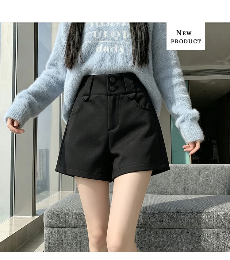 실사 아메리칸 레트로 디자인 센스 스웨이드 원단 슬림해 보이는 패션 반바지 여성 2026 새로운 가을 겨울 새로운 핫 바지 상세 이미지 17