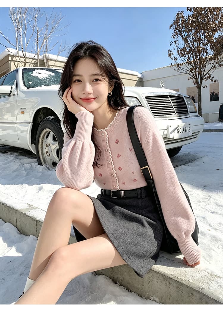 실사 2026 년 새로운 하이웨이스트 두꺼운 모직 반신 스커트 한 마디 타이트 스커트 미니 스커트 가을 겨울 여성 다용도 치마 상세 이미지 20