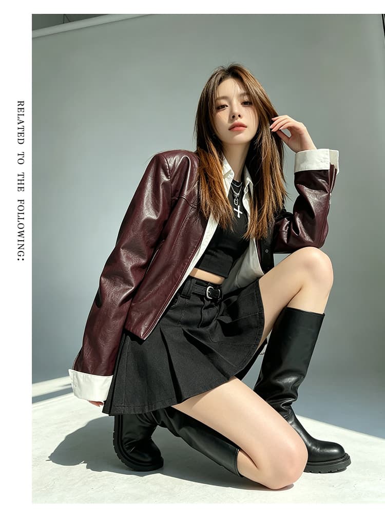 실사 2026 새로운 학원 데님 플리츠 미니 스커트 여성 작은 키 연령 감소 다용도 한 마디 캐주얼 반신 치마 상세 이미지 23
