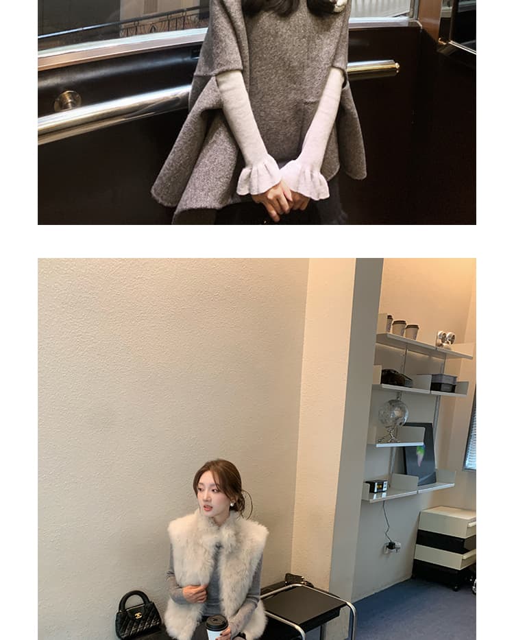 양모 프릴 니트 미니 스커트 물결무늬 곡물 반신 스커트 상세 이미지 20