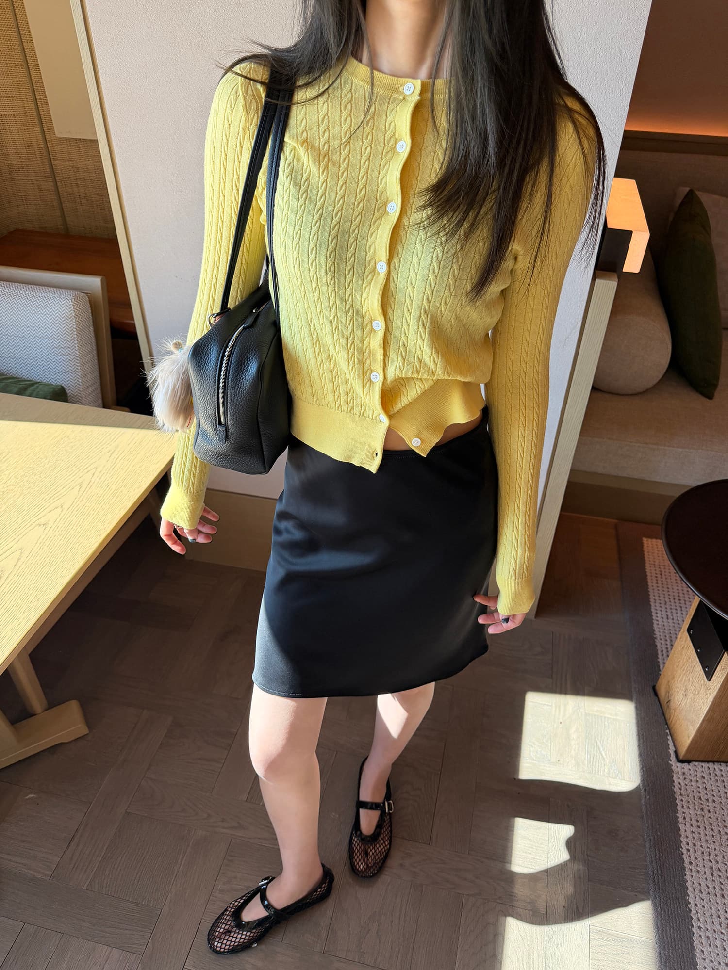 봄 치마 짧은 에디션 품격 작은 여자 프랑스식 아세트산 새틴 인어 꼬리 진자 한 마디 반신 스커트 여성 상세 이미지 27