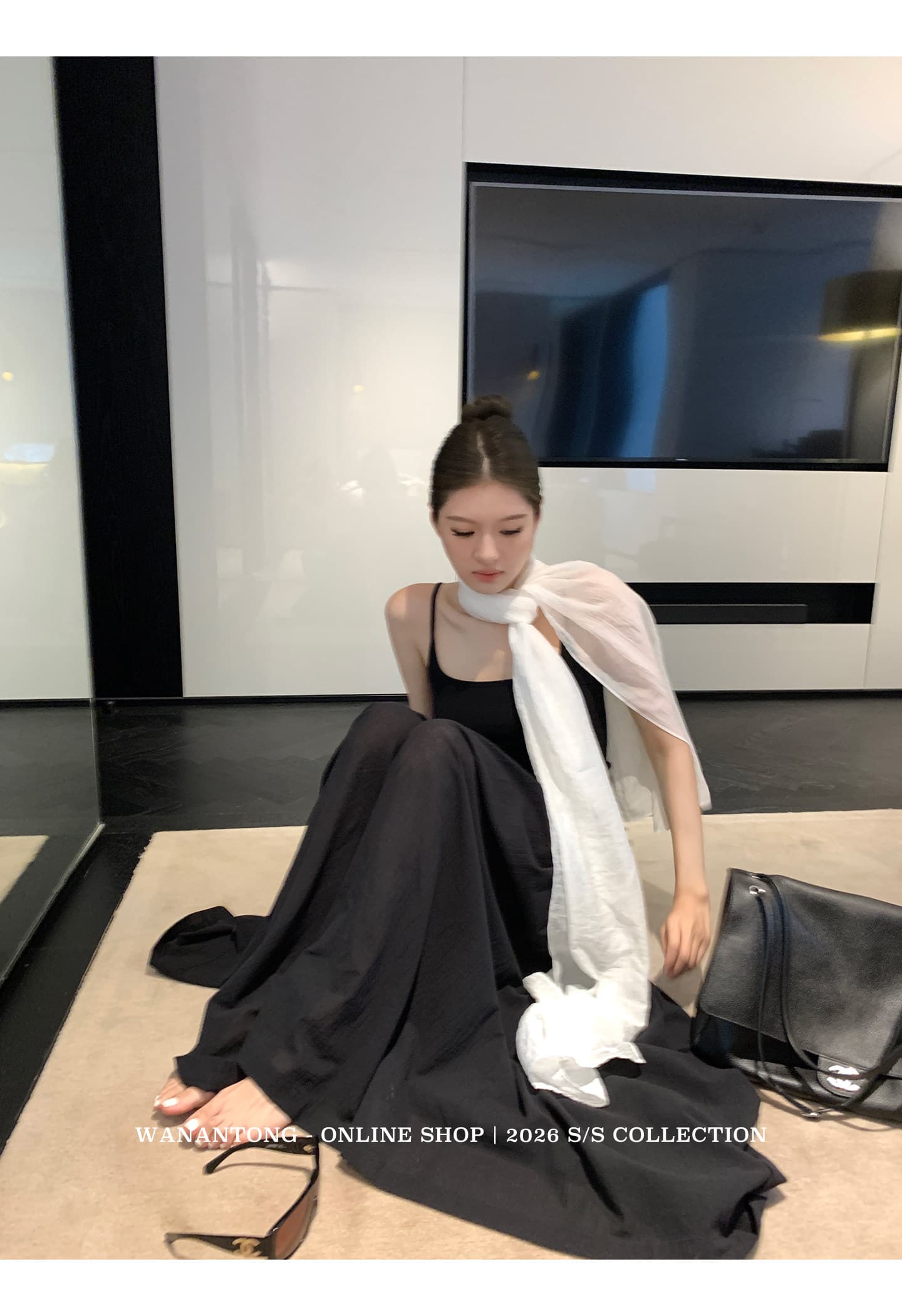 row 치마바지 아름다움 그것 우아한 그것 사용자 지정 워싱 공예 나만의 것을 가져와 라. 주름 여성 봄 여름 긴 바지 상세 이미지 8