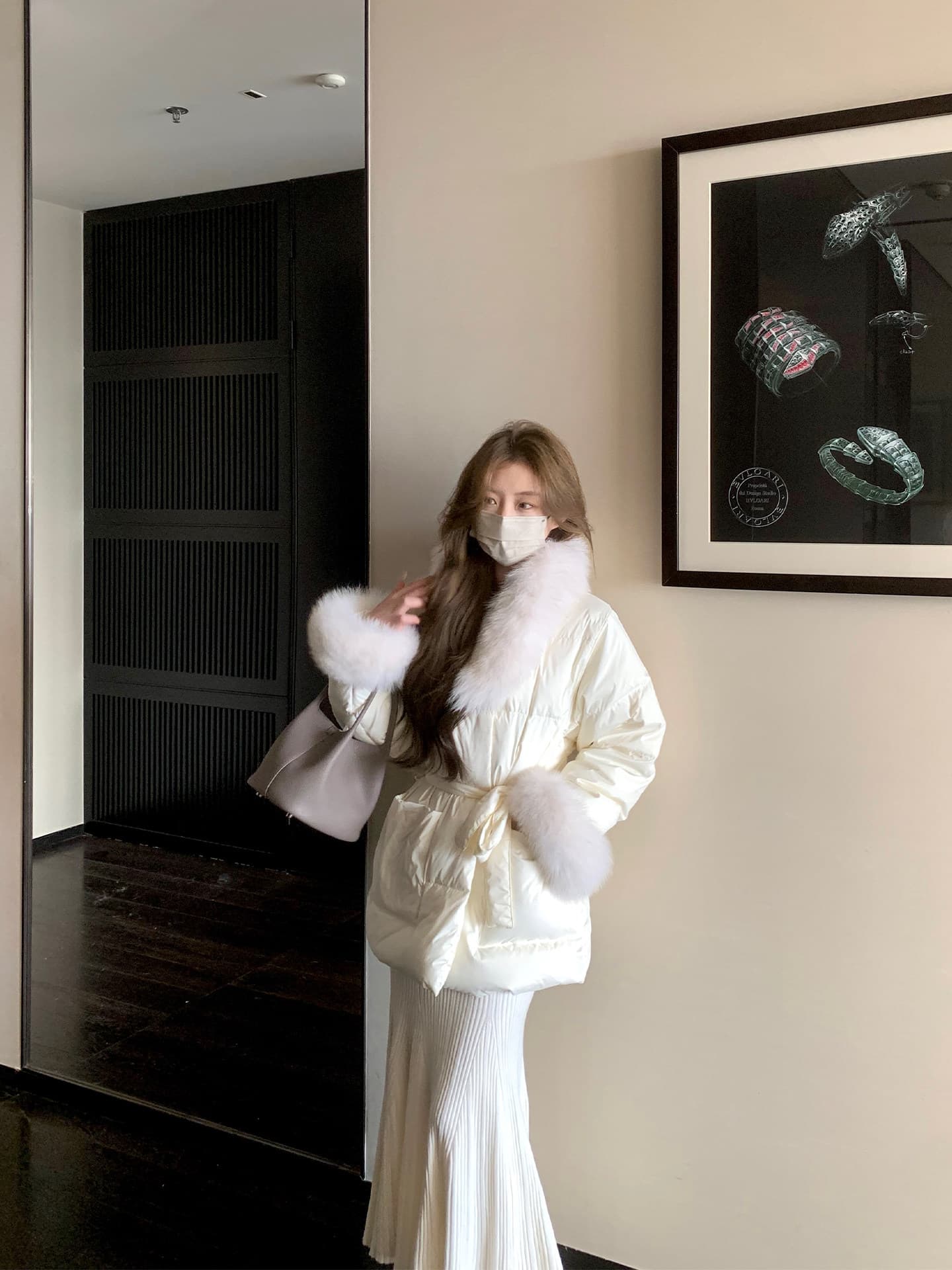 겨울 연주하다 곡 겨울 인사이드 가져 가라. 치마 구덩이 기사 니트 인어 꼬리 반신 스커트 중간 길이 한 마디 치마 상세 이미지 21