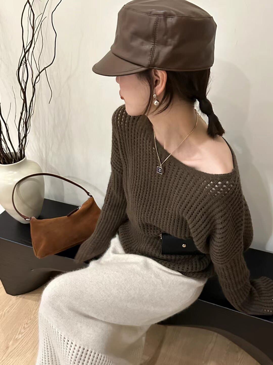 분위기 센스 다용도 양모 반신 스커트 폭발 니트 원피스 상세 이미지 5