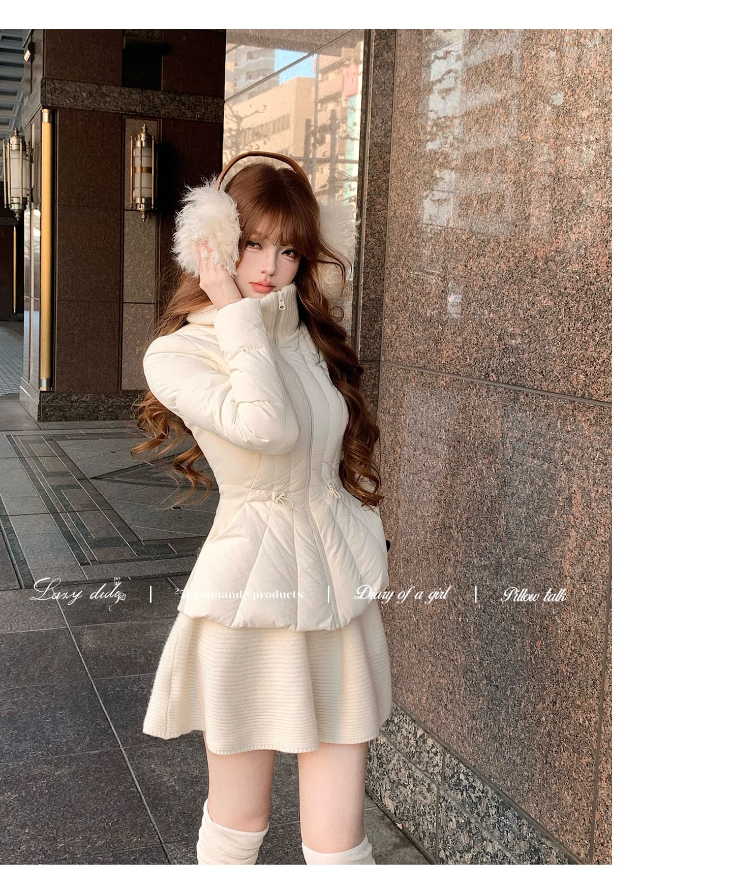 섞어 짜다 꿈 나라 가을 겨울 다용도 더블 색상 진자 모직물 미니 스커트 수평 줄무늬 다용도 꽃밭 치마 겨울 상세 이미지 4