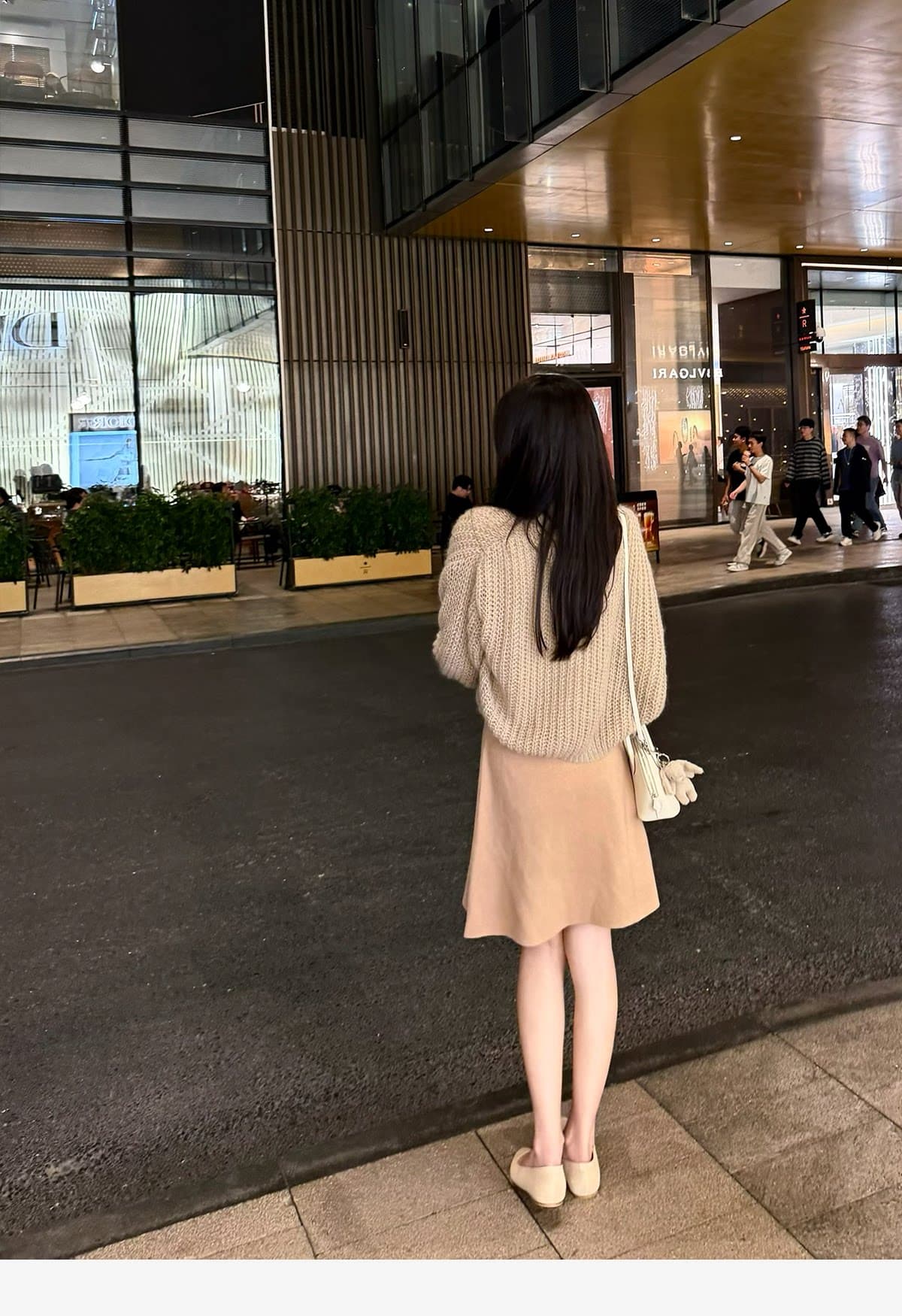 반 스커트 bi 입력 현재 문제 사랑 밴딩 작은 버전 출퇴근 니트 한 마디 반신 스커트 여성 상세 이미지 38