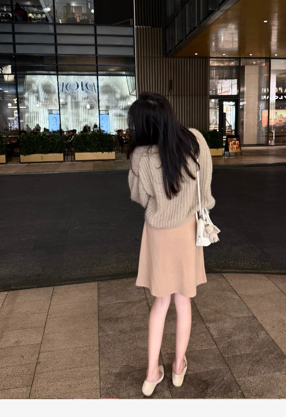 반 스커트 bi 입력 현재 문제 사랑 밴딩 작은 버전 출퇴근 니트 한 마디 반신 스커트 여성 상세 이미지 40