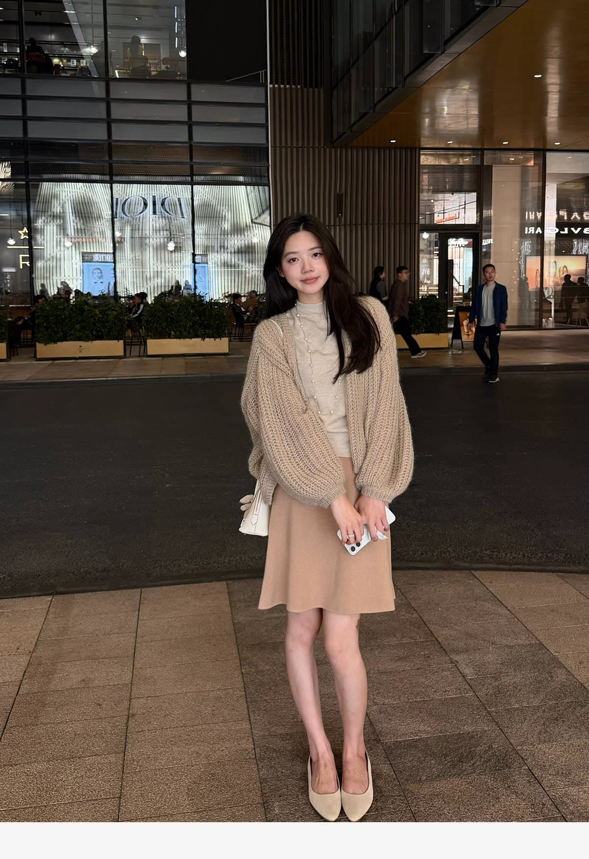반 스커트 bi 입력 현재 문제 사랑 밴딩 작은 버전 출퇴근 니트 한 마디 반신 스커트 여성 상세 이미지 41