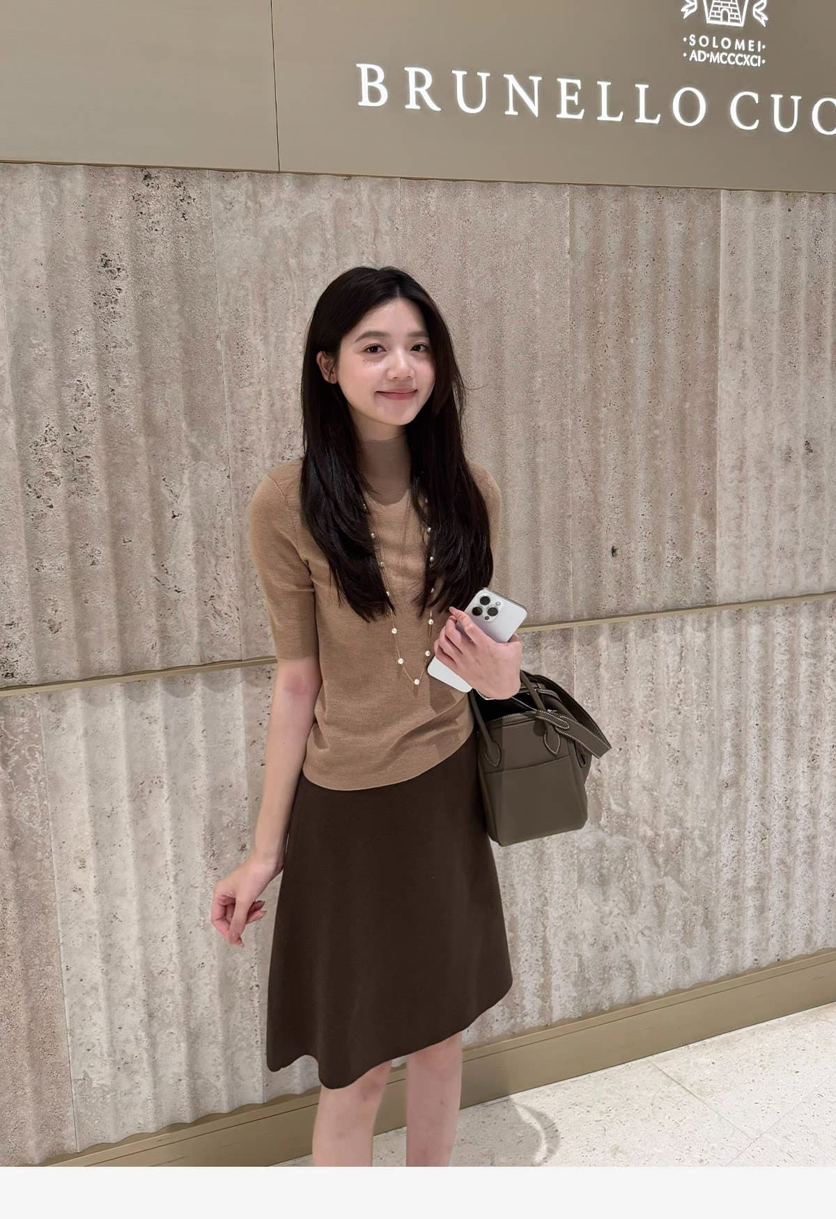 반 스커트 bi 입력 현재 문제 사랑 밴딩 작은 버전 출퇴근 니트 한 마디 반신 스커트 여성 상세 이미지 44