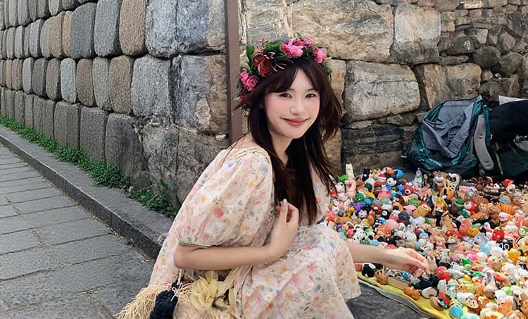 선물 물품 2026 여름 새로운 센 부서 신선함 작은 꽃무늬 드레스 작은 키 루즈핏 슬림해 보이는 A라인 스커트 상세 이미지 57