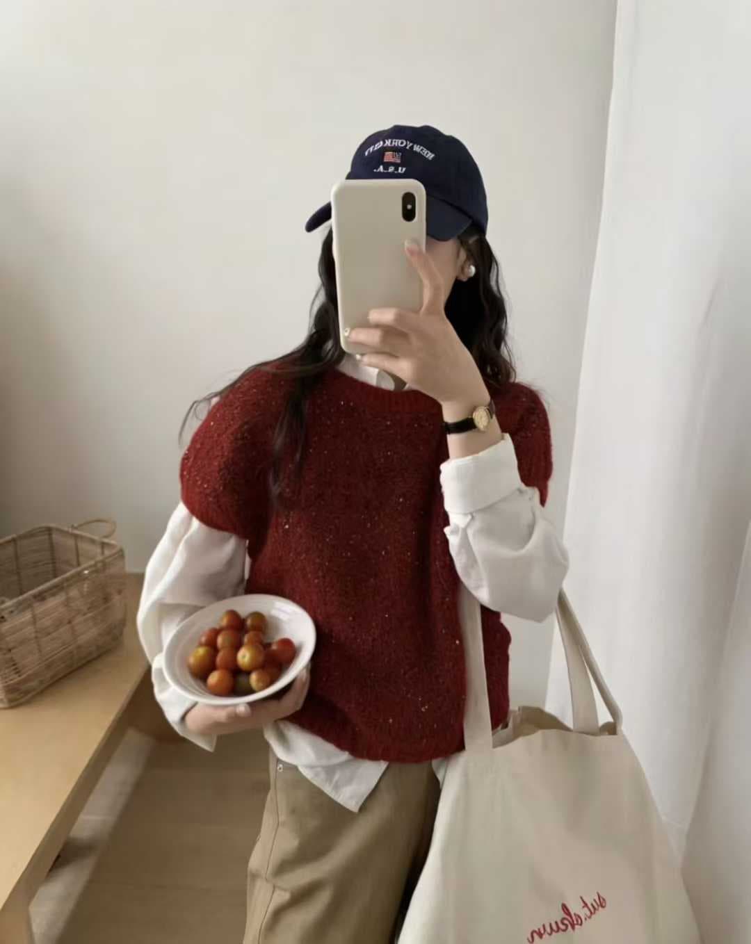 2026 봄 가을 새로운 라운드 넥 반팔 빛나는 니트 맨위 여성 상세 이미지 9
