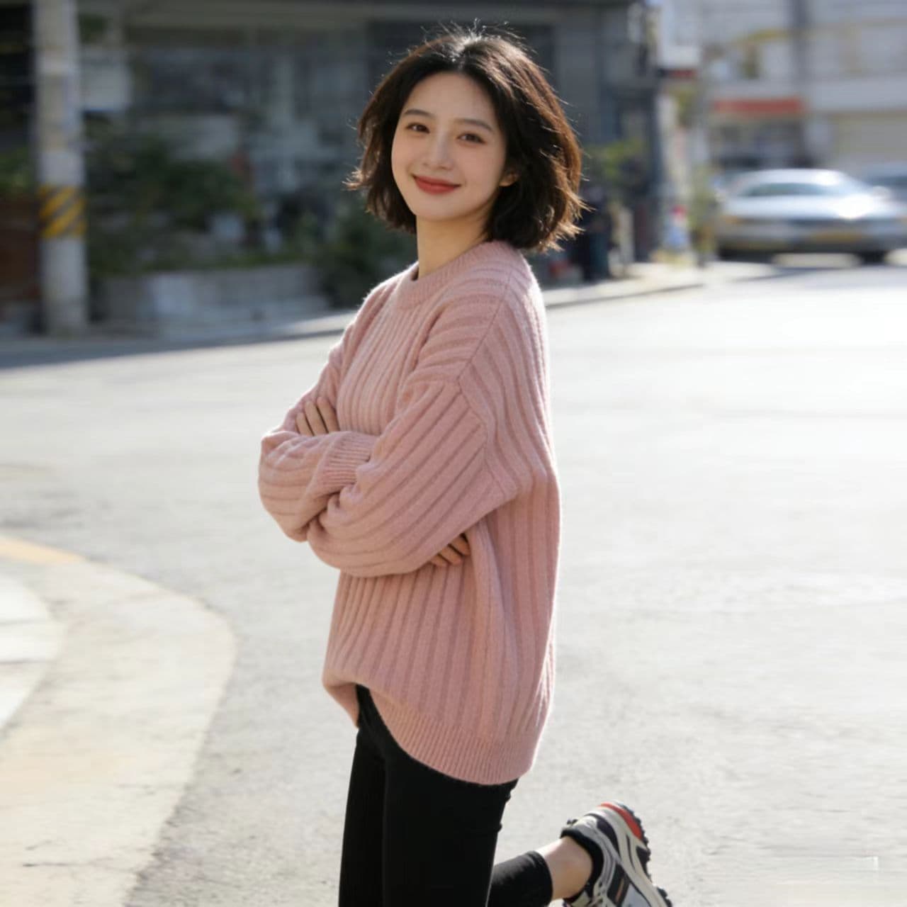 한 부서 가을 겨울 새로운 단색 다용도 구덩이 기사 니트 풀오버 스웨터 여자 트렌디 상세 이미지 9