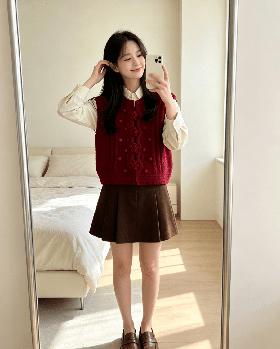 무거운 작업 자수 스택 착용 조끼 여자 다용도 품격 슬림해 보이는 어둠 버클 민소매 외국 가스 오픈 가디건 상세 이미지 6