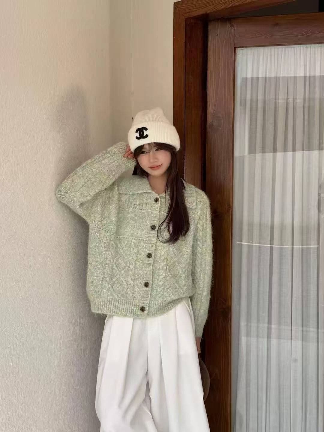 한 부서 동대문 가을 겨울 새로운 느긋한 센스 두꺼운 루즈핏 보라색 두꺼운 바늘 스웨터 상세 이미지 5