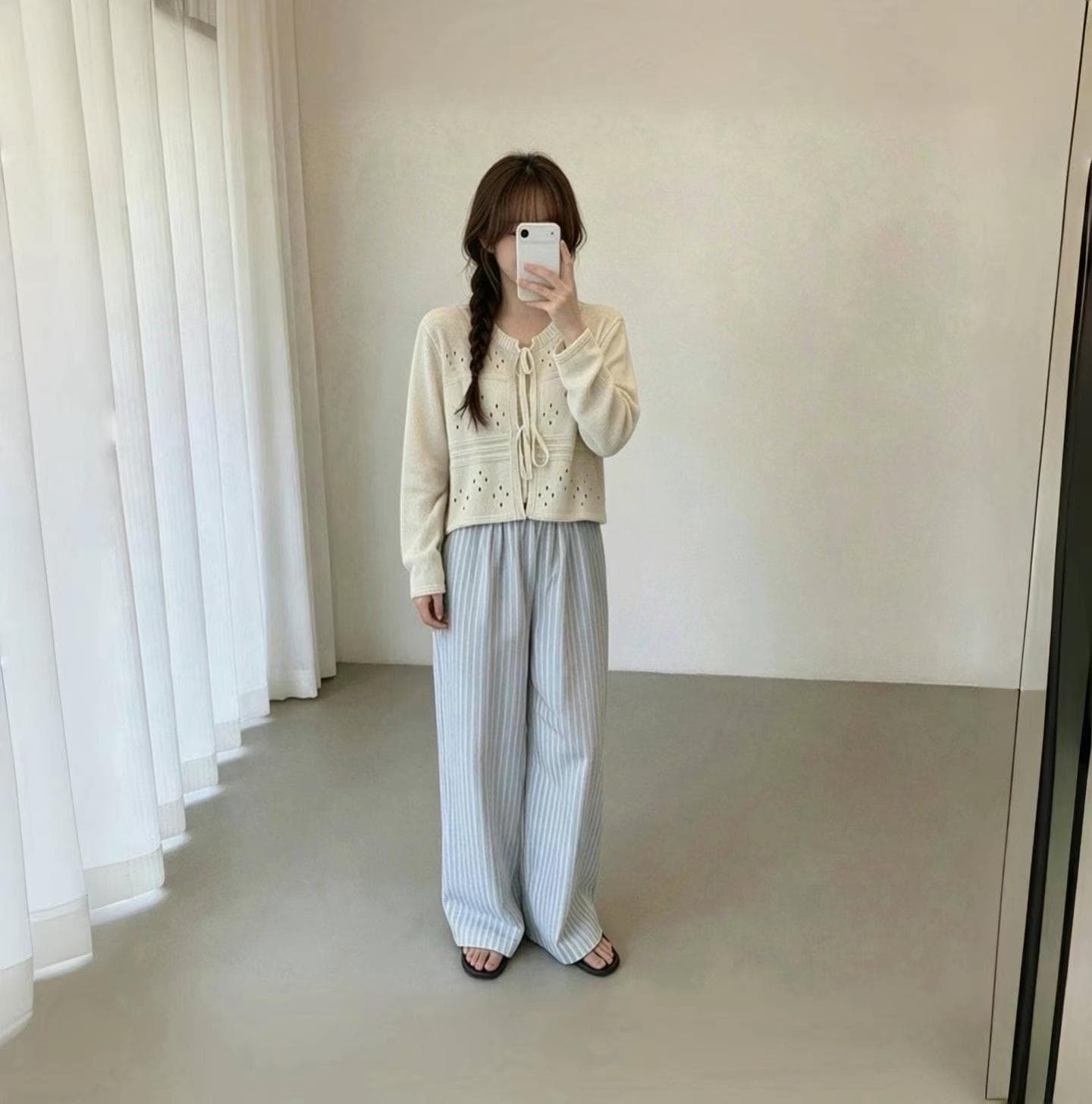 2026 가을 겨울 새로운 니트 오픈 가디건 상세 이미지 4