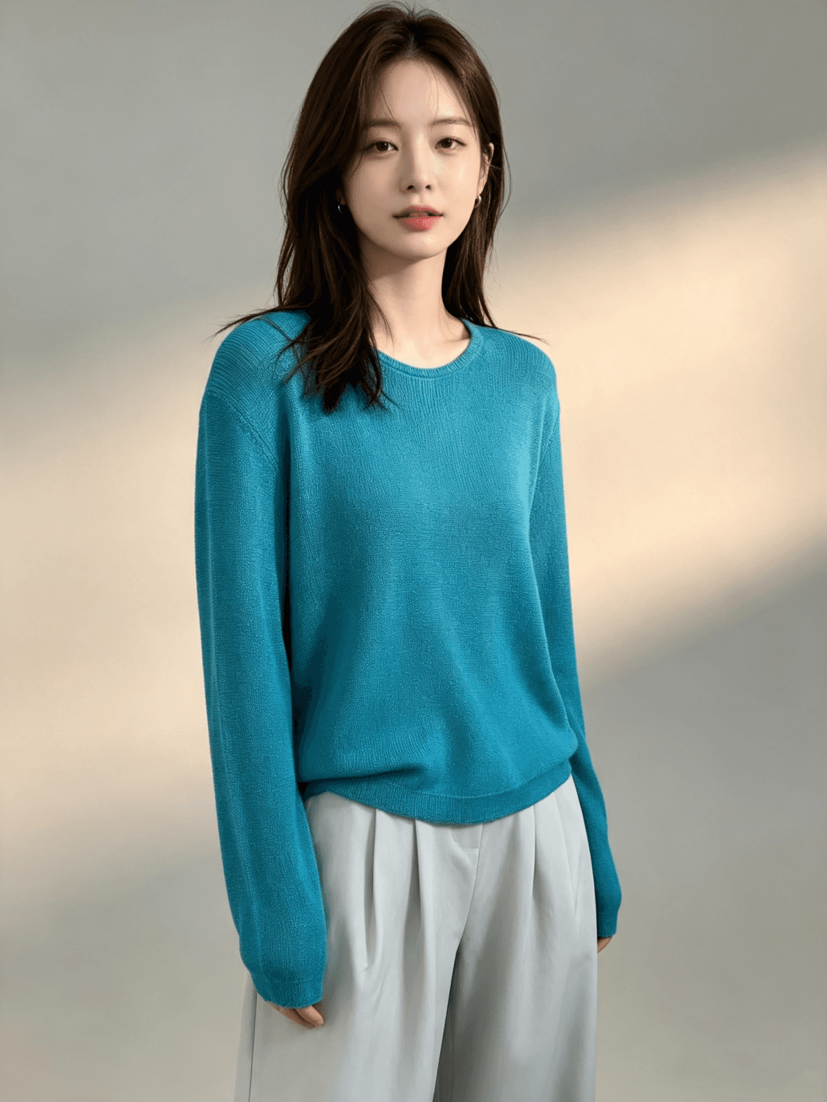 가을 겨울 새로운 사탕 색상 풀오버 니트 스웨터 달콤함 품격 다용도 단색 부드러운 찹쌀 스웨터 맨위 여성 상세 이미지 7