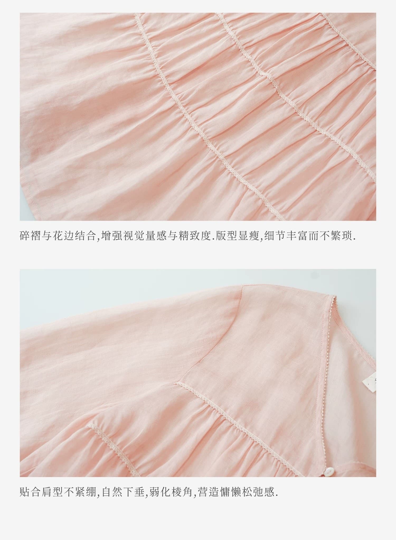 면 린넨 무거운 작업 V넥 7부 소매 셔츠 여름 자외선 차단 다용도 상세 이미지 6