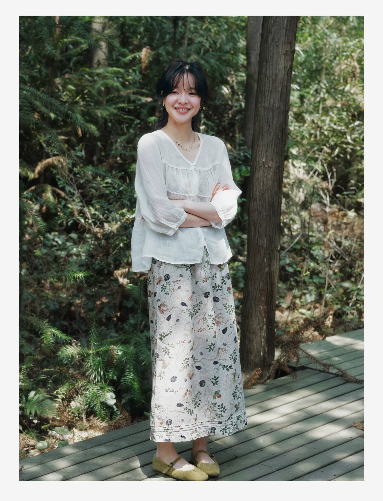 면 린넨 무거운 작업 V넥 7부 소매 셔츠 여름 자외선 차단 다용도 상세 이미지 15