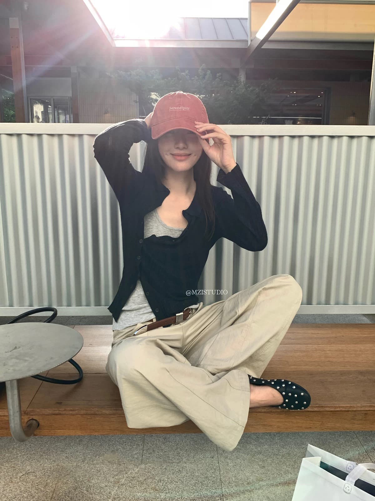 한 부서 가을 비스듬한 문 버클 폴로 칼라 부드러운 품격 다용도 니트 오픈 가디건 여성 코트 상세 이미지 4