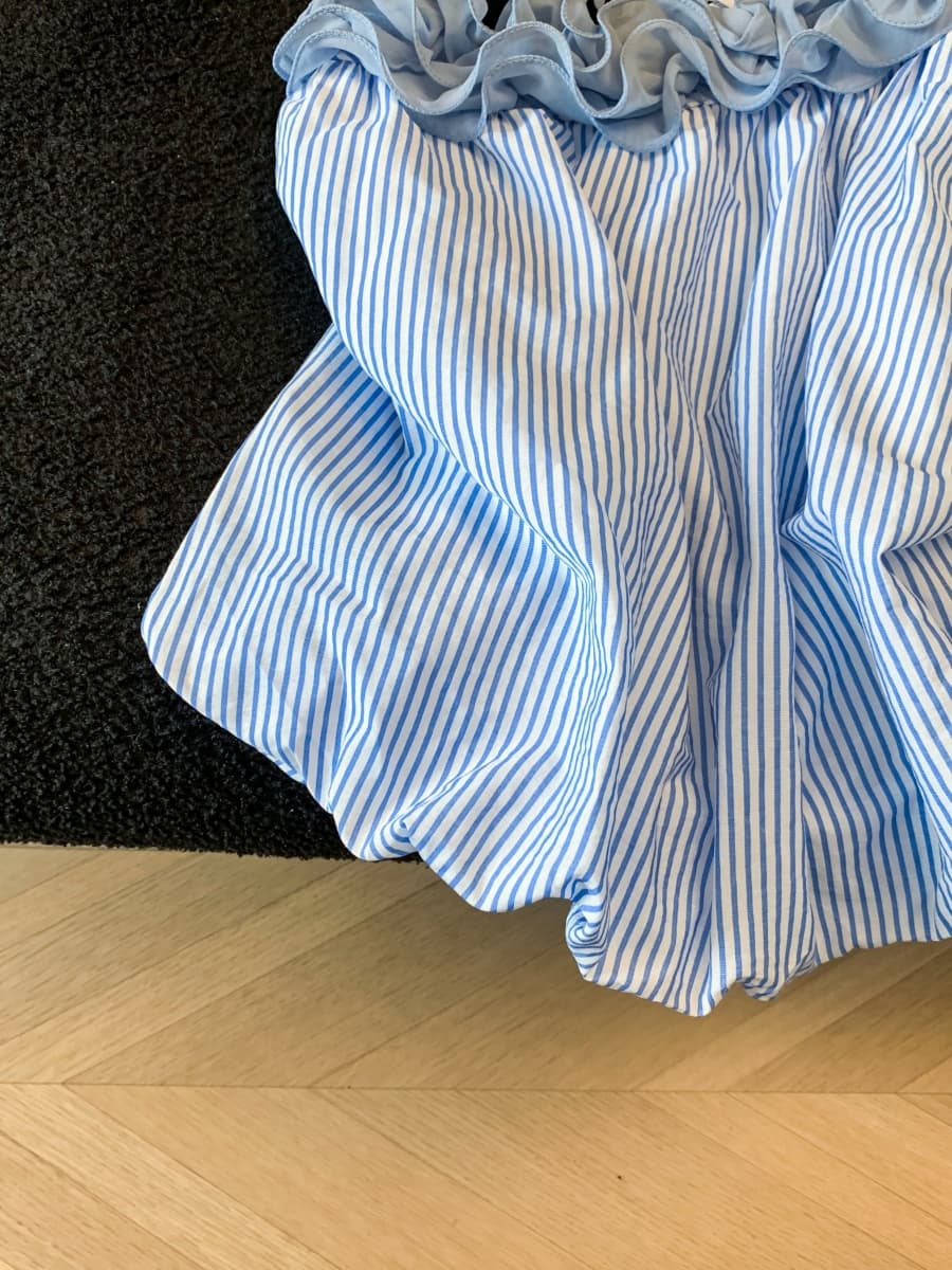 실사 비스듬한 어깨 민소매 외국 가스 여성 셔츠 여름 ootd 착용 가져 가라. 새로운 셔츠 Chic 그레이트 봐. 의류 트렌디 이미지 4