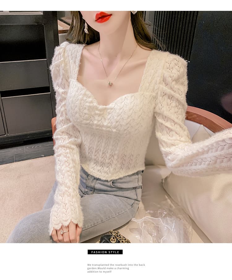 실사 2026 가을 새로운 슈퍼 요정 레이스 셔츠 쇼트 스타일 허리 수축 거품 소매 맨위 품격 작은 셔츠 상세 이미지 9