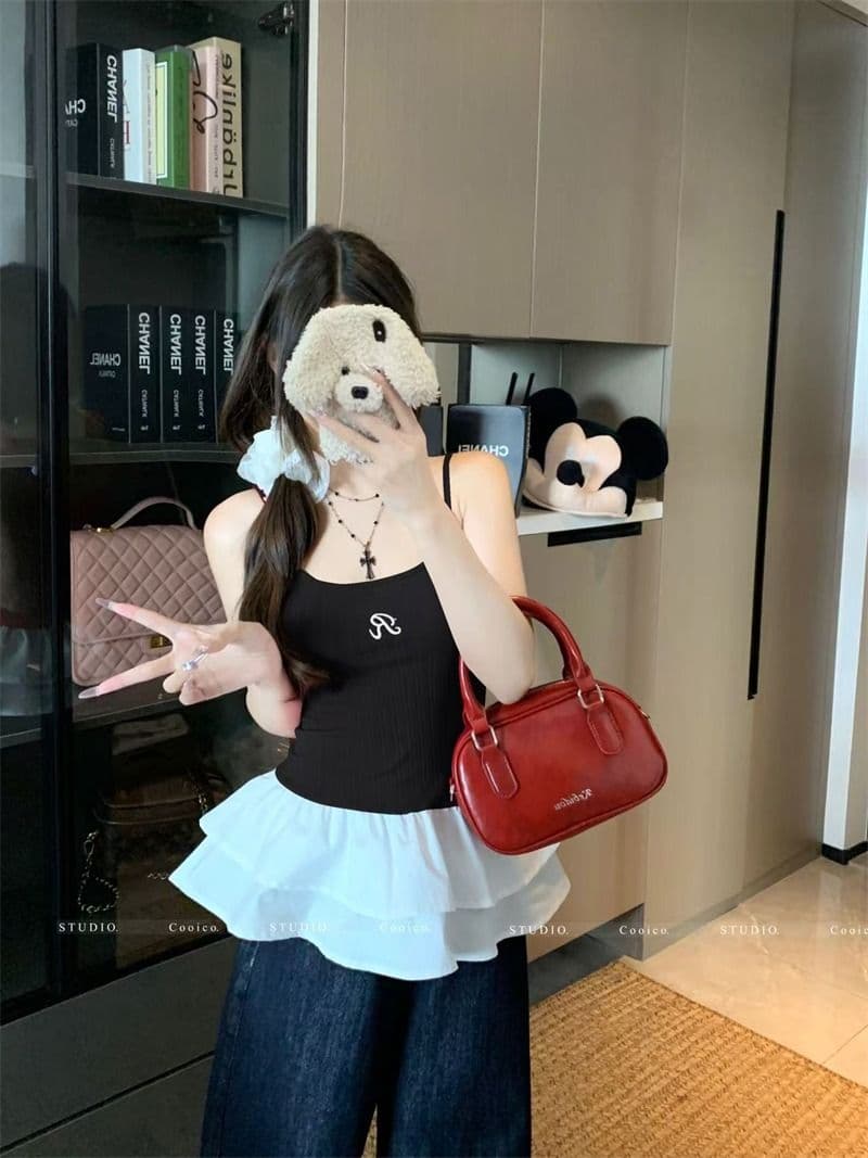 모달 사람들 면 발레 바람 레이스 캐미솔 여름 달콤한 매운맛 몸매 가꾸기 슬림해 보이는 인사이드 가져 가라. 민소매 상세 이미지 11