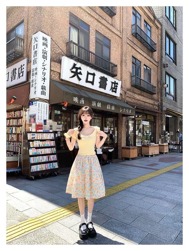 초기 꿈 pokemeng 쇼 와 doll 센스 대 베이비 칼라 나비 매듭 소녀 센스 일본식 바람 쇼트 스타일 티셔츠 다용도 상세 이미지 2