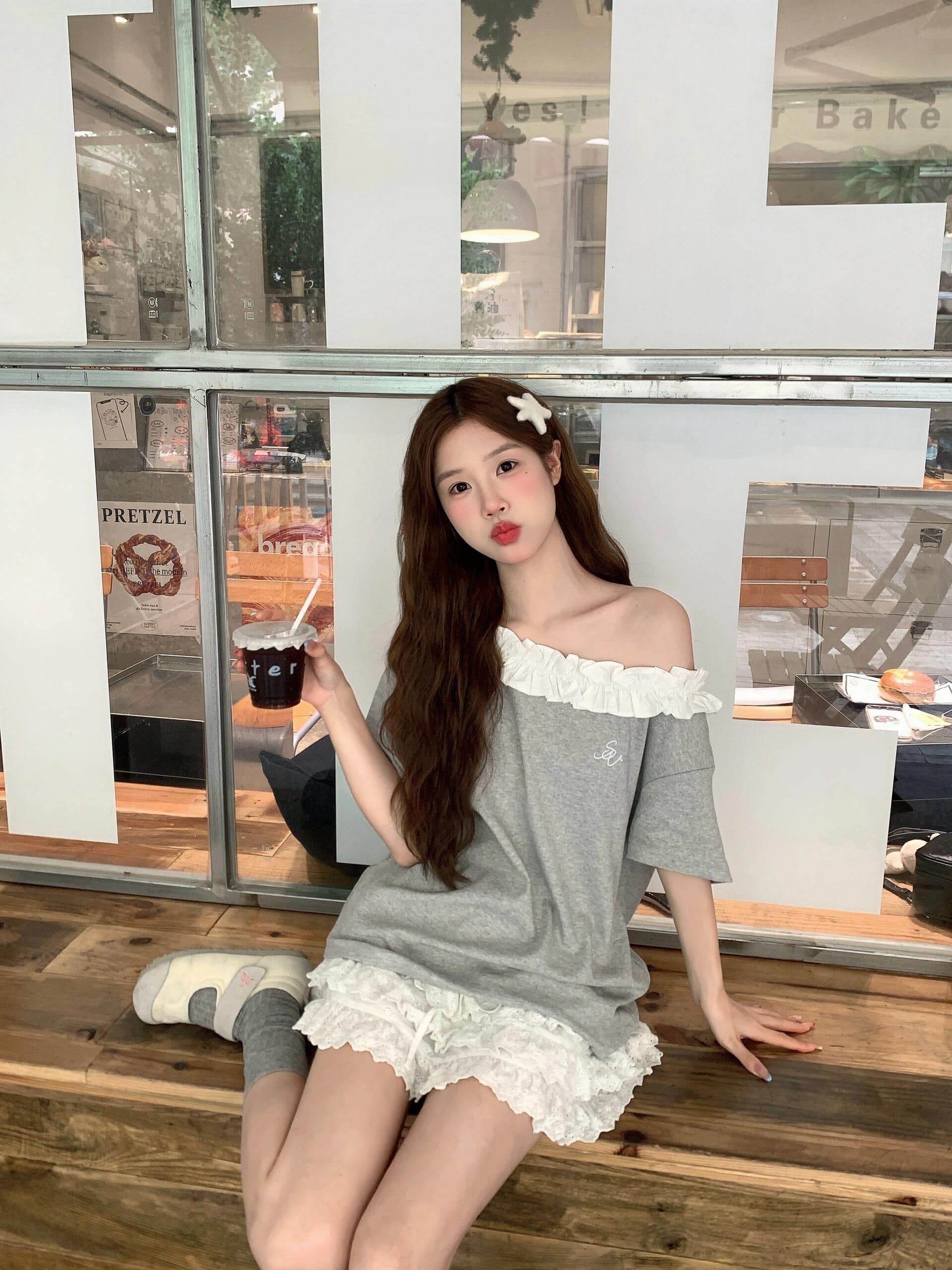 높은 품질 프린트 목이버섯 레이스 원본 공예 92 면 8 암모니아 Lun 반팔 티셔츠 여성 이미지 2