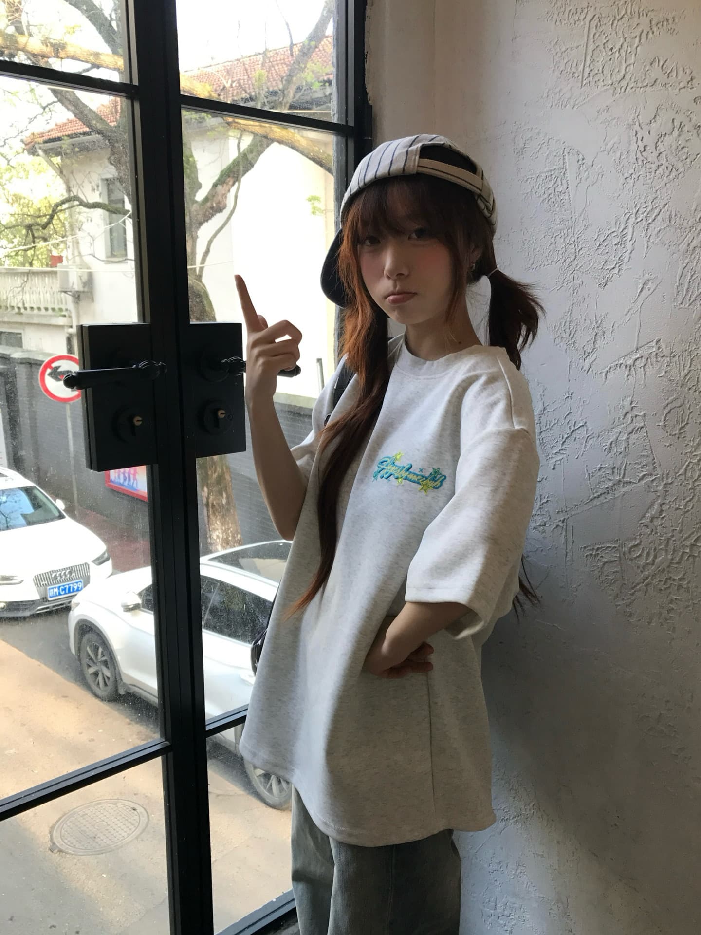 2026 여름 자수 네리 가게 천 순면 220 그램 빗질하다 닫기 반팔 티셔츠 여성 이미지 4