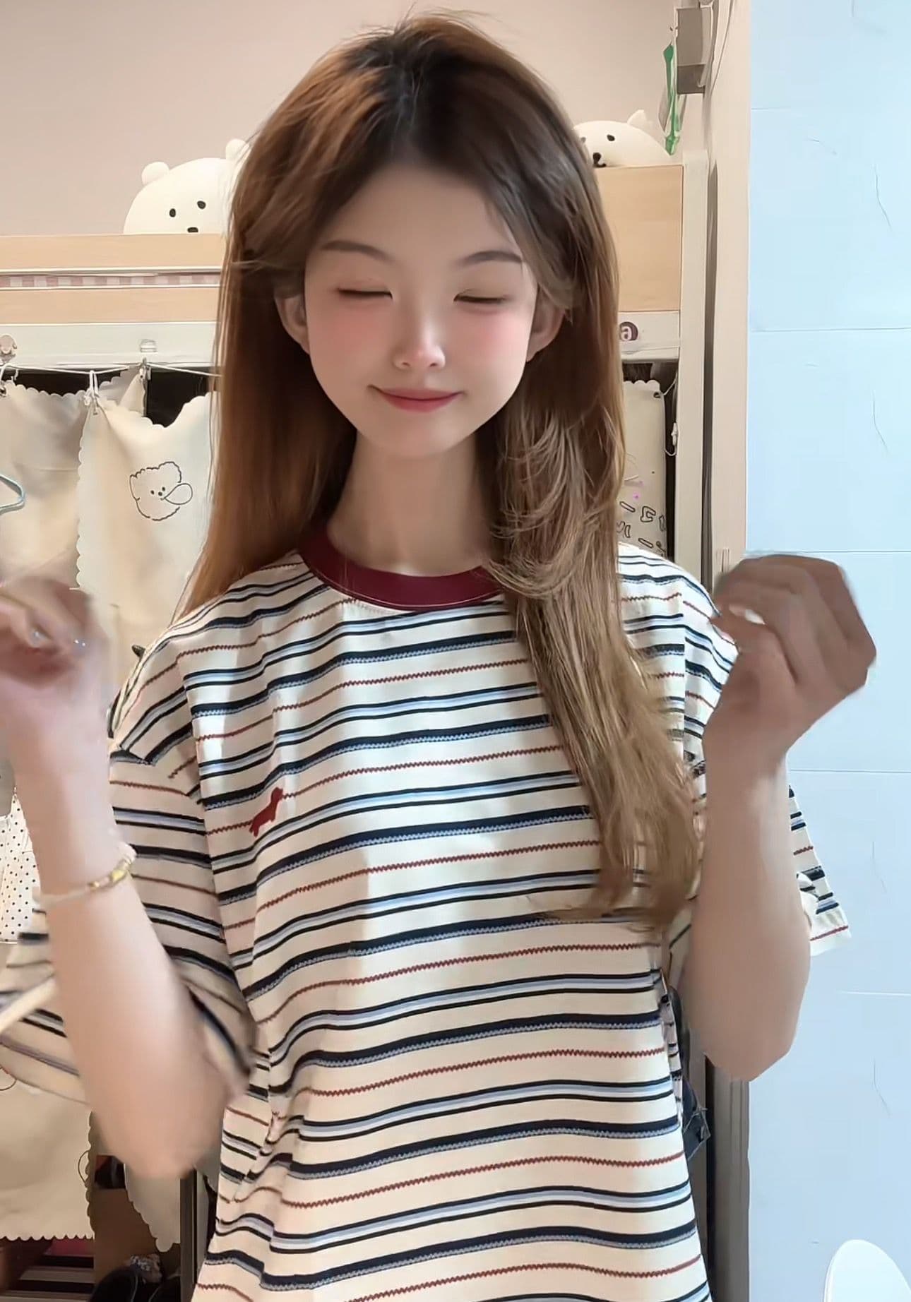 2026 여름 광저우 원본 원단 반팔 티셔츠 여성 상세 이미지 5