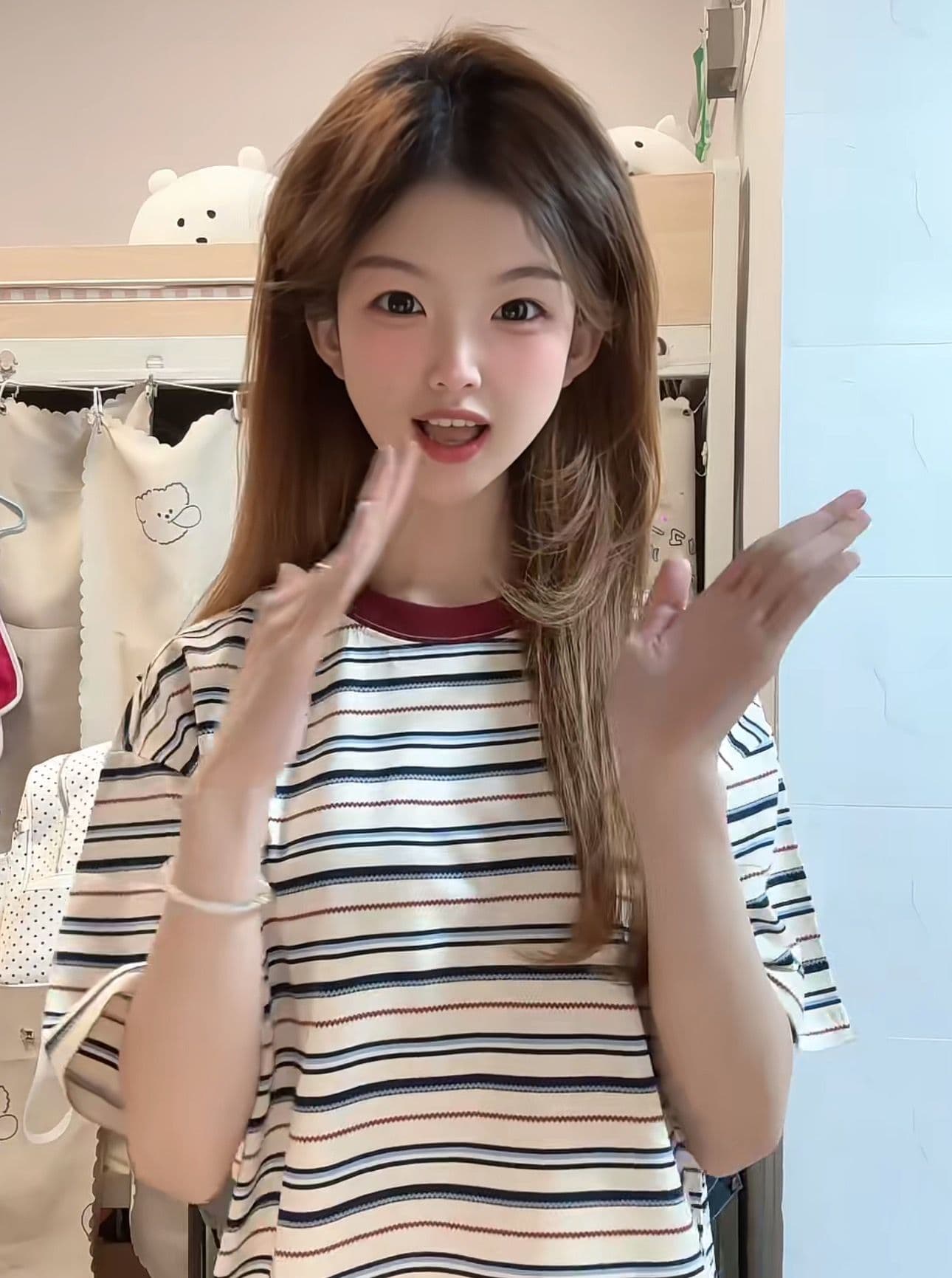 2026 여름 광저우 원본 원단 반팔 티셔츠 여성 상세 이미지 6