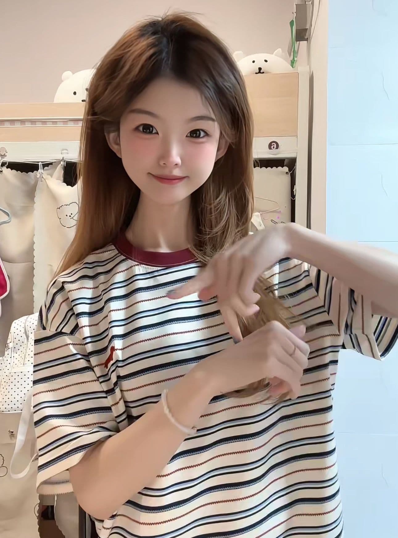 2026 여름 광저우 원본 원단 반팔 티셔츠 여성 상세 이미지 7