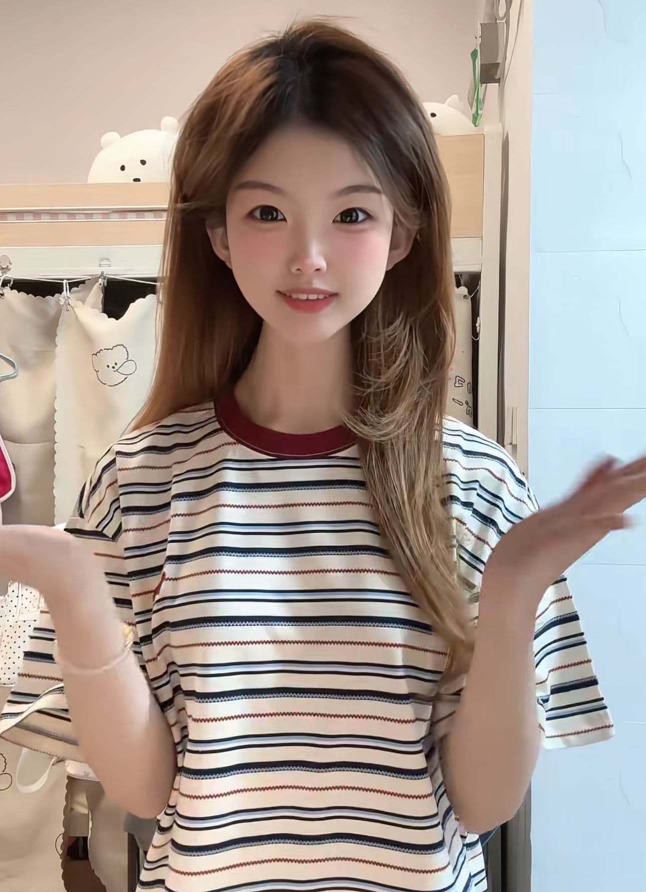 2026 여름 광저우 원본 원단 반팔 티셔츠 여성 상세 이미지 8