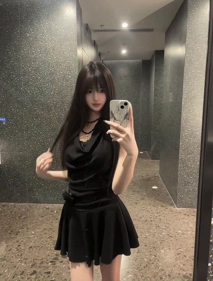 페이크 레이어드 슬립 행침 목 레이스 드레스 아이들 2026 여름 새로운 품격 순수한 욕망 핫걸 허리 수축 미니 스커트 상세 이미지 10
