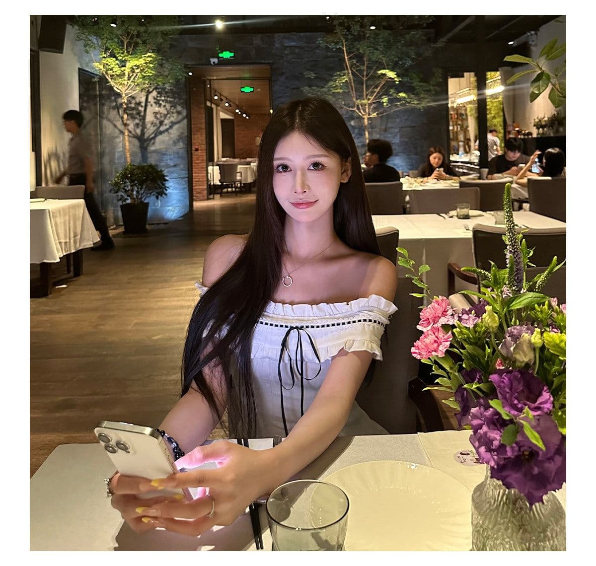 프랑스식 순수한 욕망 달콤함 몸매 가꾸기 오프숄더 맨위 투피스 슈트 여성 디자인 센스 도트 무늬 반신 짧은 치마 여름 상세 이미지 5