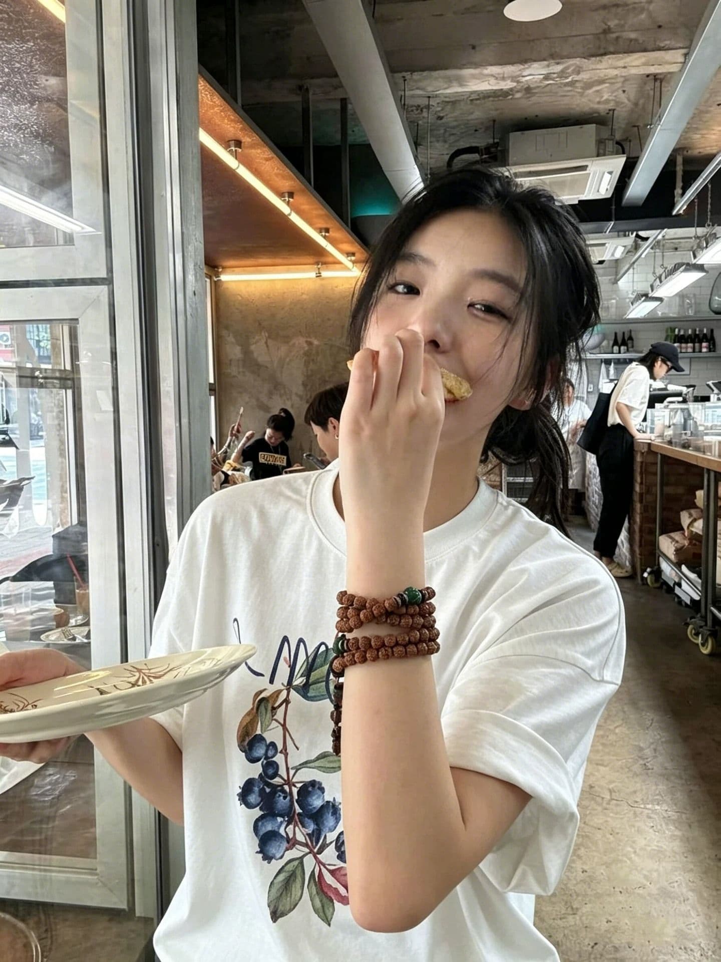 21 순면 210 그램 여름 드레스 반팔 티셔츠 여성 한국 스타일 빅 사이즈 루즈핏 이미지 4