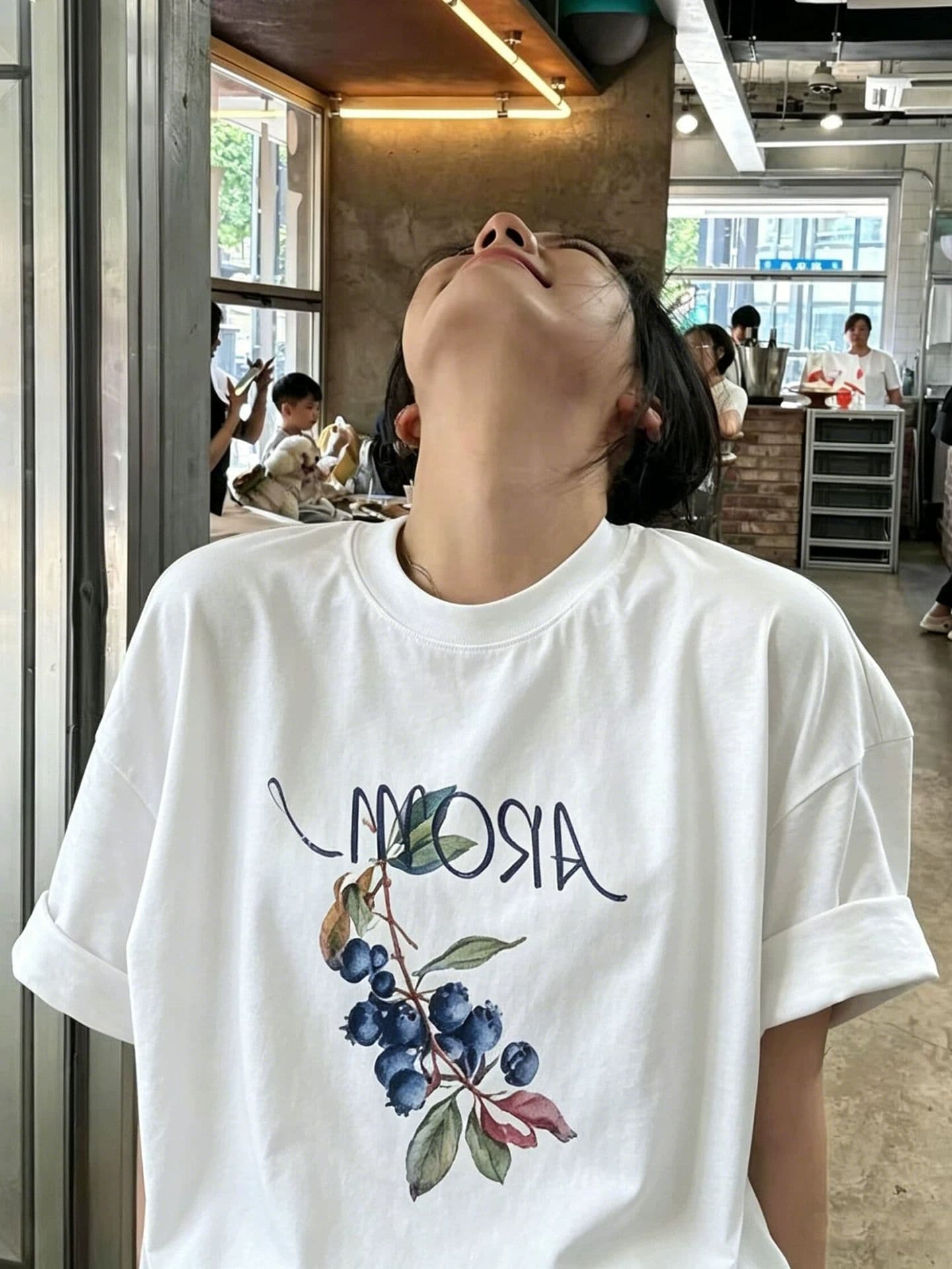 21 순면 210 그램 여름 드레스 반팔 티셔츠 여성 한국 스타일 빅 사이즈 루즈핏 상세 이미지 2