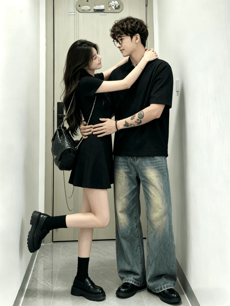 새로운 40 1 1 순면 자수 하나 의류 하나 미니 스커트 해변가 커플룩 미니 스커트 한 마디 드레스 상세 이미지 4