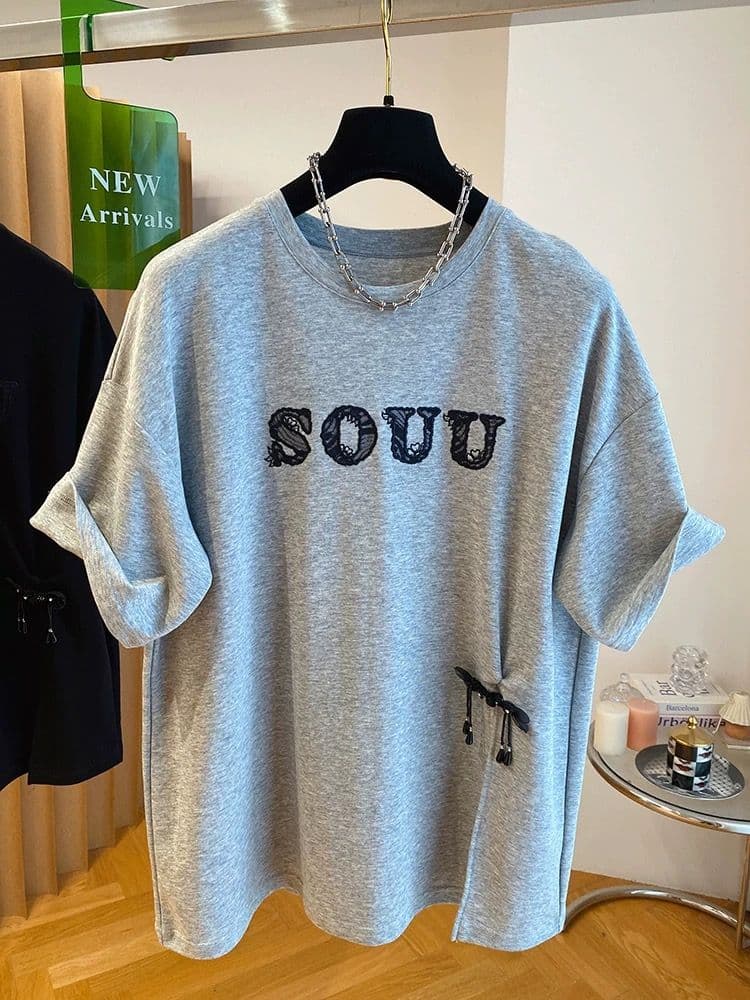 순면 특별 빅 사이즈 300 근 레이스 조각 새로운 중식 국풍 단추 티셔츠 반팔 트임 맨위 이미지 4