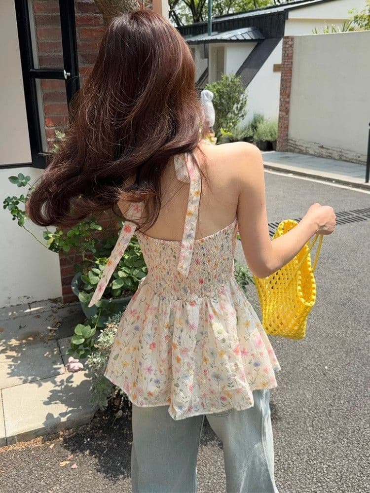 원본 자수 원단 행침 목 스트랩 자수 조끼 꽃무늬 봄 여름 새로운 외국 가스 민소매 맨위 상세 이미지 3